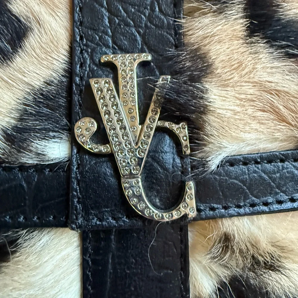 Versace Jeans Couture Faux Tiger Fur Shoulder Bag - Picture 6 of 16